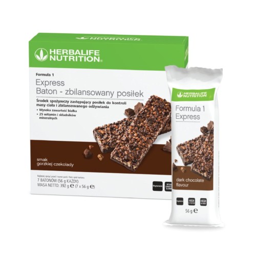 Baton Herbalife Formuła 1 Express gorzka czekolada