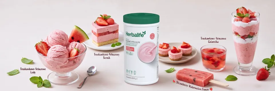 Wiosenne przepisy z koktajlem Herbalife truskawkowo-arbuzowym