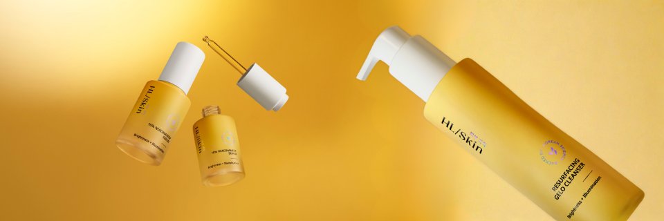 HL/Skin Odnawiający żel oczyszczający 147 ml oraz HL/Skin Serum z 10% niacynamidem