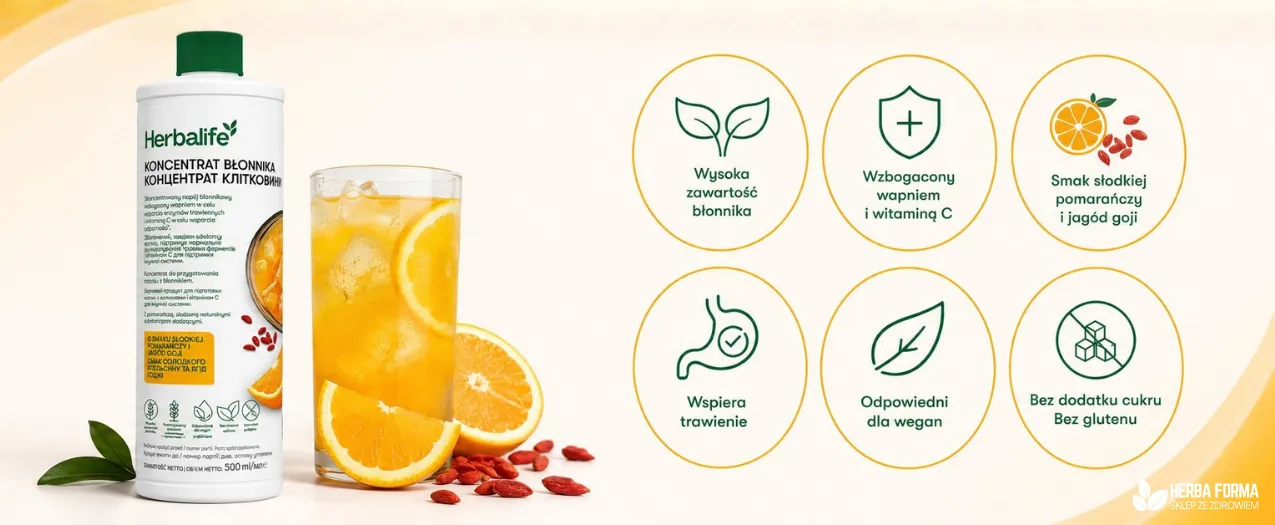 Koncentrat Błonnika Herbalife Pomarańcza Jagody Goji