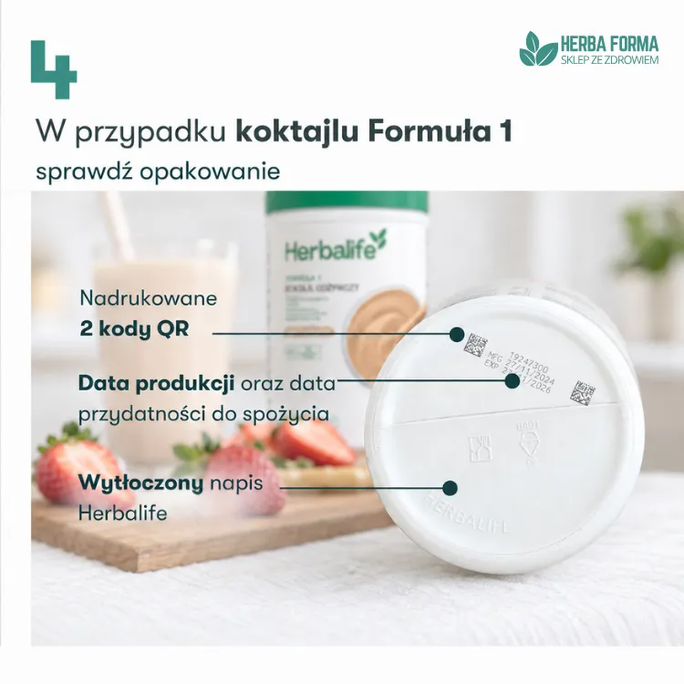Jak poznać oryginalne produkty Herbalife? - Tłoczenia na wieczku