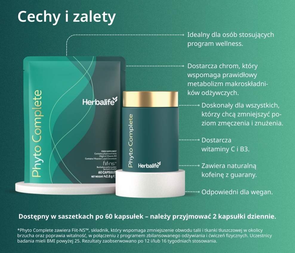 Phyto Complete Herbalife na odchudzanie - redukcja obwodu talii i redukcja tłuszczu