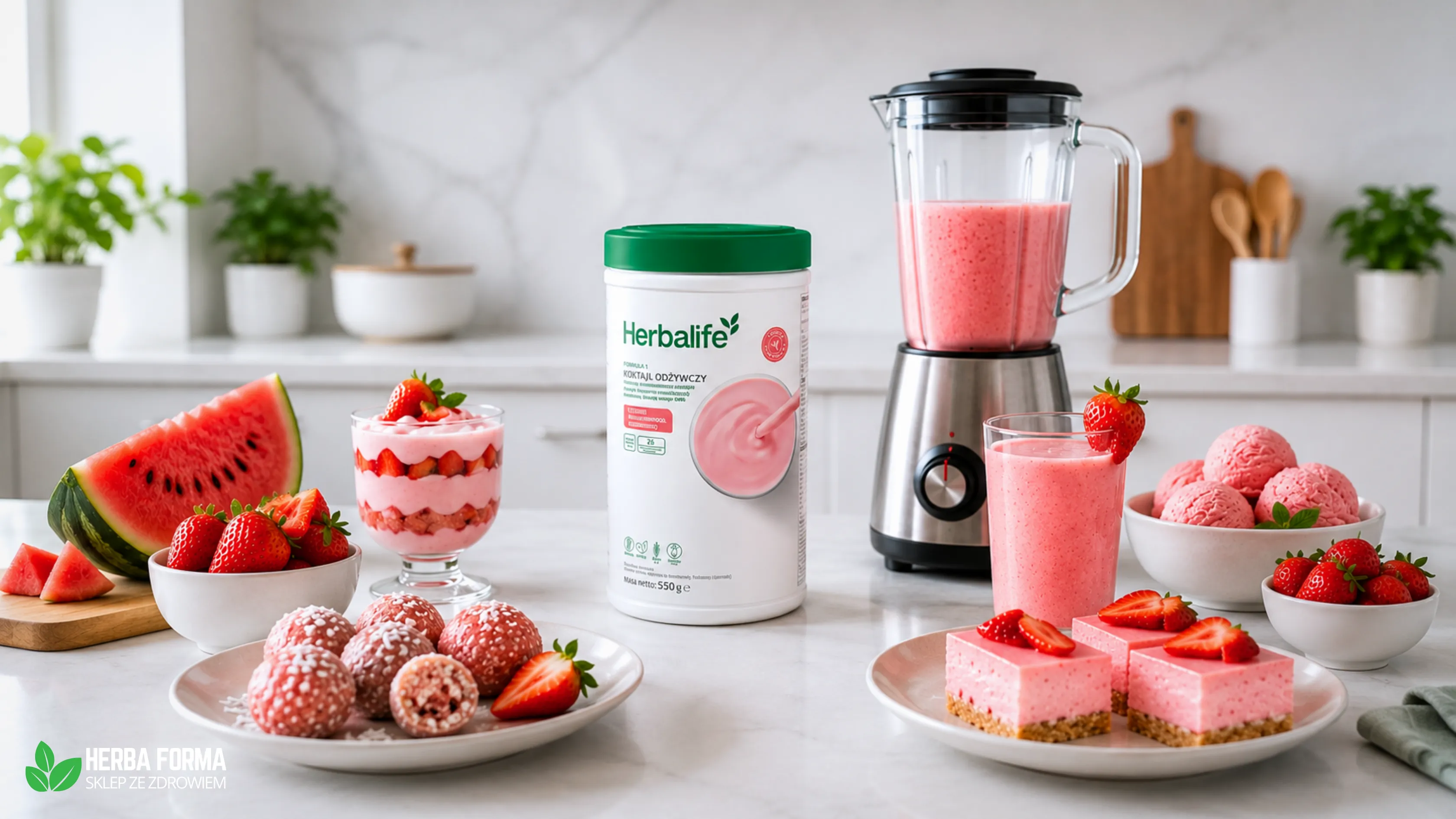 5 przepisów na wiosnę z Herbalife - odkryj koktajl truskawkowo-arbuzowy!