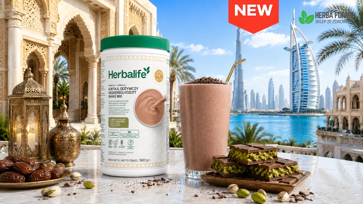 NOWOŚĆ! Koktajl Herbalife F1 Czekoladowo-Pistacjowy (Dubajski)