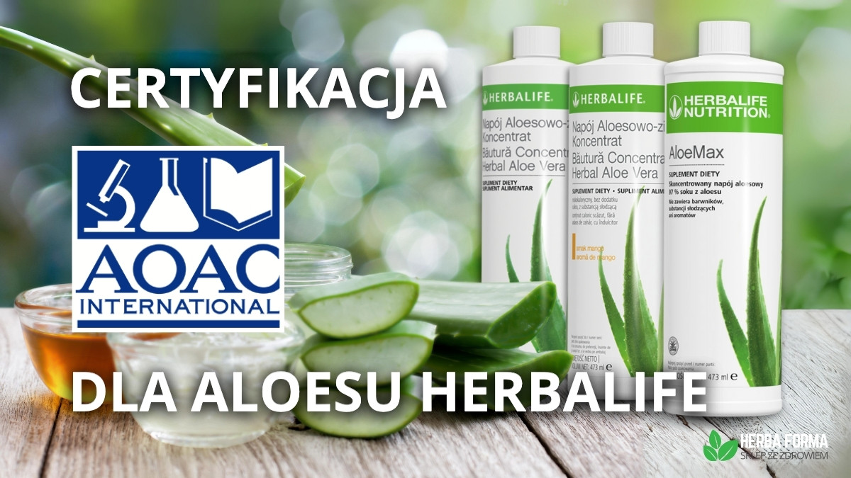 Certyfikat AOAC dla aloesu - badania naukowe Herbalife nad aloiną