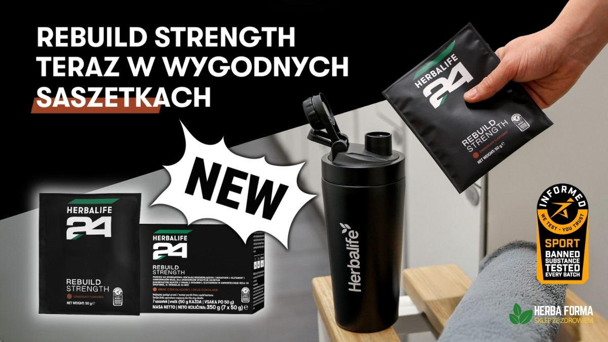 Nowość! H24 Rebuild Strength w saszetkach - regeneracja zawsze pod ręką