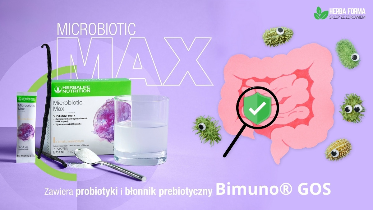 Microbiotic Max - kultury bakterii z Bimuno® GOS - odporność i zdrowie jelit